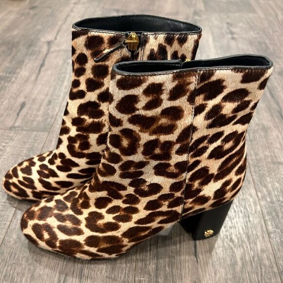 Tory Burch Leather Cheetah Ankle Booties Boots cheetah print - Picture 2 of 7